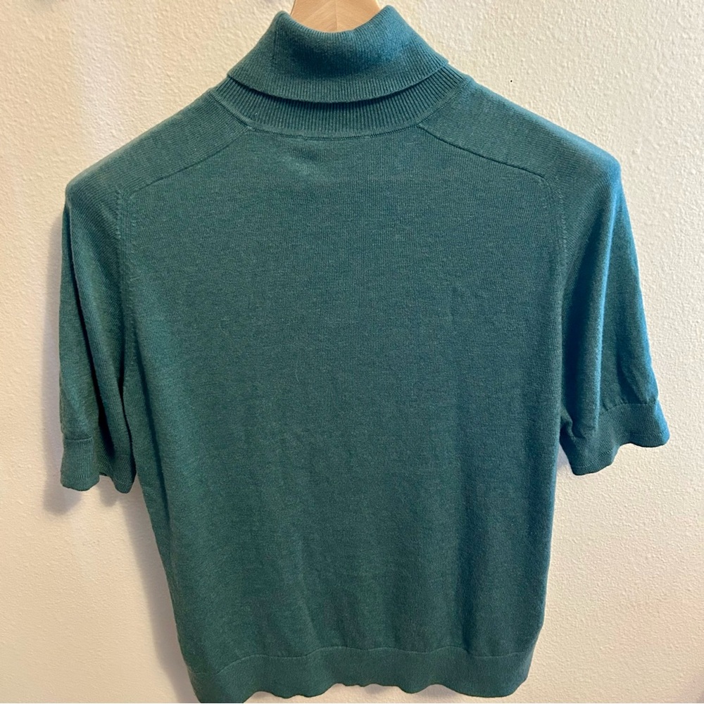 Everlane Turtleneck Short Sleeve Sweater in wool cotton blend size L - Picture 3 of 7